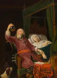 Jacob Toorenvliet, Interior with a doctor and a sick young woman, c. 1666, oil on panel; framed