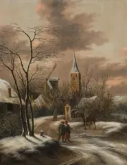 Klaes Molenaer, Winter landscape, 1657, oil on panel; framed