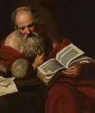 Jacob van Oost, Saint Jerome, oil on canvas; framed