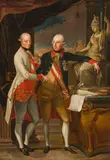 Franz Paul Zallinger, Emperor Joseph II and Grand Duke Pietro Leopoldo of Tuscany, 1786, oil on canvas; framed