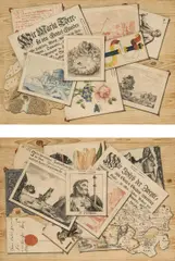 Prague Master, Trompe l'oeil (pair), c. 1800, pen, India ink and watercolour on paper; framed