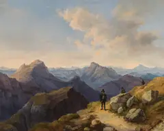 Markus Pernhart, Roschitza panoramic view, oil on canvas