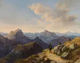 Markus Pernhart, Roschitza panoramic view, oil on canvas