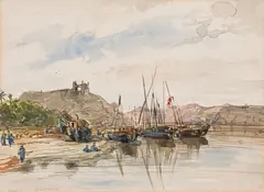 Leopold Carl Müller, Syène - Assuan in Egypt, c. 1880/81, watercolour on paper; framed