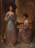 Eduard Ansen-Hofmann, Heavenly music, oil on canvas; framed