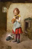 Edmund Adler, Girl with three rabbits