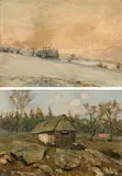 František Kaván, mixed lot (2 pieces): autumn and winter landscape