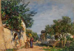 Max Suppantschitsch, From Rossatzbach (Wachau), oil on cardboard; framed