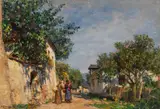 Max Suppantschitsch, From Rossatzbach (Wachau), oil on cardboard; framed
