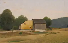 Ferdinand Brunner, Barn, 1911, oil on cardboard; framed