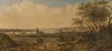 Anthonie van Croos, River landscape with view of a city, oil on panel; framed