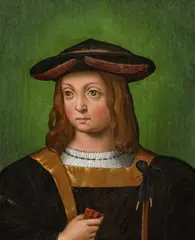 Francesco Bonsignori, Child Portrait of Federico II Gonzaga (1500-1540), 1503, oil on panel; framed