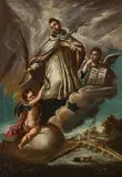 Saint Nepomuk by called El Greco Domínikos Theotokopoulos, oil on canvas; 17th century Spanish frame, offered Jun 2023