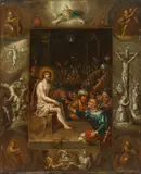 Frans Francken the Younger, Mockery of Christ, oil on copper; framed