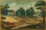 Friedrich Brentel, Grain harvest (allegory of the summer), 1637, oil on panel; framed