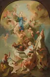Franz Anton Maulbertsch, Assumption of Mary, oil on canvas; framed