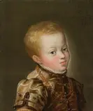 Jakob Seisenegger, Portrait of Emperor Rudolf II at the age of three, 1555, oil on panel; parqueted; framed