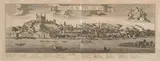 Georg Balthasar Probst, POSONIUM. PRESBURG.", Augsburg, Probst, o. J. (c. 1760), copper engraving from two plates after Friedrich Bernhard Werner; framed