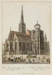 Carl Schütz, Die Metropolkirche zum Heil: Stephan in Vienna" / "L'Eglise cathédrale de Saint Etienne à Vienne, 1792