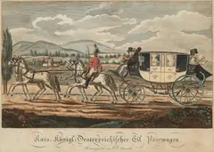 Carl Eduard Rainold, Kais: Königl: Oesterreichischer Eil-Postwagen, c. 1820