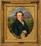 Ferdinand Georg Waldmüller, Portrait of Franz Salzmann Edler von Bienenfeld, Secretary General of the Imperial and Royal National Bank, c. 1829, oil on panel; framed