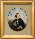 Anton Romako, Lady with fan