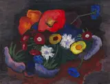 Gabriele Münter, Blumenstillleben, 1936, Oil on cardboard