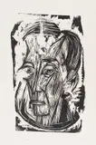 Kopf Dichter Leonhard Frank I by Ernst Ludwig Kirchner, 1917, Woodcut, sold Jun 2024