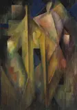 Edmund Daniel Kinzinger, Zwei Figuren, 1919, Oil on canvas