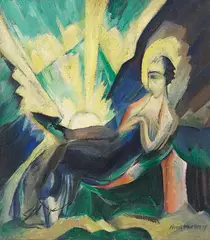 Albert Mueller, Sonnenaufgang, 1917, Oil on canvas