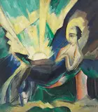 Albert Mueller, Sonnenaufgang, 1917, Oil on canvas