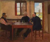 Fritz Mackensen, Drei Bauern, 1896, Oil on canvas