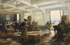 Erich Kips, Fischmarkthalle, Um 1910, Oil on canvas