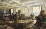 Erich Kips, Fischmarkthalle, Um 1910, Oil on canvas