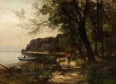 Anders Andersen-Lundby, Sommertag am Starnberger See, Um 1880, Oil on canvas