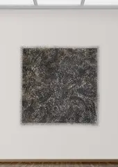 Günther Uecker, Nacht, 1986, Mixed media. Nails and black paint over canvas ...
