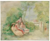 Pierre-Auguste Renoir, Jeunes femmes dans un jardin, 1895, Oil on canvas