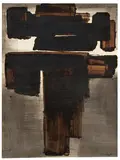 Pierre Soulages, Brou de noix et encre sur papier 66 x 46,5 cm, 1956