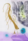 Sigmar Polke, Goldhaar, 1999, Mixed media. Acrylic, gouache and spray technique