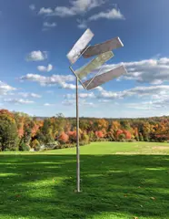 Four Rectangles Oblique II by George Rickey, 1978, Stainless steelstainless steel, sold Jun 2024