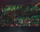 Rainer Fetting, Reclining Nude on green Sofa, 1986, Oil on canvas