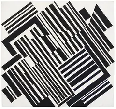 Günter Fruhtrunk, Jardin de Monastere II, 1962, Acrylic on panel