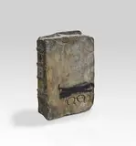 Antoni Tàpies, Llibre II, 1987, Bronze, partly painted. Mounted on a metal sled