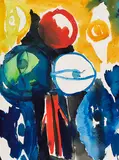 Ernst Wilhelm Nay, Ohne Titel, 1964, Watercolor