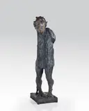 Markus Lüpertz, Mephisto, 2022, Bronze, with dark patina, partly hand-painted