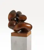 Lucien Wercollier, Cambrages, 1988, Bronze, with reddish-brown patina