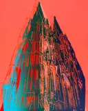 Cologne Cathedral by Andy Warhol, 1985, Farbserigraphie mit Diamantstaub auf leichtem Karton, sold Jun 2024
