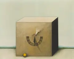 Kubus by Friedrich Meckseper, 1970, Oil on canvas, sold Jun 2024