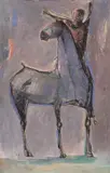 Marino Marini, Cavallo e cavaliere, 1947, Mixed media. India ink and tempera