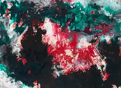 Fred Thieler, Darunter Rot, 1988, Mixed media on canvas